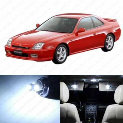 Paquete de 8 luces interiores LED blancas de xenón para Honda Prelude 1997-2001 + HERRAMIENTA Foto 1 de 4