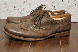 Bed Stu Cobbler Series Mens Brown Leather Brogue Wing-Tip lace up oxfords 12 - Picture 1 of 24