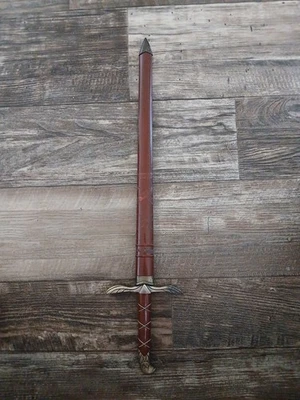Espada Viking Seax com bainha de plástico marrom, aço inoxidável - Imagem 1 de 4