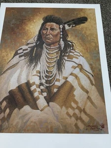 Michael gentry Cheif Joseph Artist Proof Signed Native American Indian - Picture 1 of 3