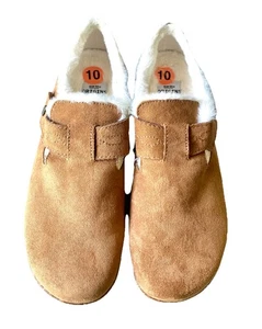 Earth Origins Jordie Women's Brown Faux Fur Lined Slip On Slippers Size 10 New - Picture 1 of 4