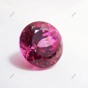 Magnificent 22.50 Ct CERTIFIED Natural Pink Tourmaline Round Cut Loose Gemstone - Picture 1 of 10
