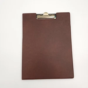 Vintage Land of Lincoln Clipboard Binder Pocket Savings Loans Brown Portfolio - Picture 1 of 8