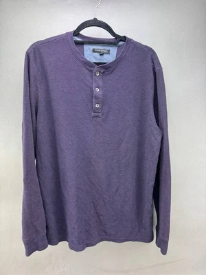 Camisa Henley Banana Republic Para Hombres Púrpura Manga Larga Talla L Foto 1 de 4