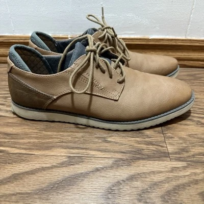 Dr. Scholls Sync Mens Size 11 Oxford Sport Shoe Comfort Brown Leather Lace Up - Image 1 of 4