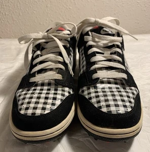 Nike Dunk Low NG Checkered Golf Shoes Spikes Womens Size 9 (483907-001) - Picture 1 of 10