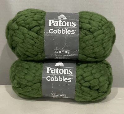 2 madejas Paton's Cobbles 49 % lana 49 % acrílico 2 % nailon súper voluminosas 6 verde helecho Foto 1 de 4