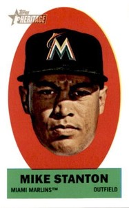 2012 Topps Heritage Stick-Ons Miami Marlins Baseball Card #28 Mike Stanton