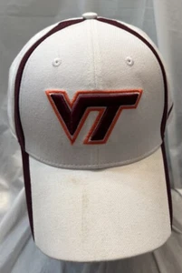 Virginia Tech Hokies VT Nike Dri Fit Team NCAA Maroon White Cap Hat Legacy - Picture 1 of 5
