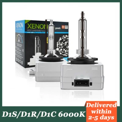 2Pcs White D1S D1R D1C 6000k HID Xenon Bulb High Low Beam Headlight Replacement - Image 1 of 4