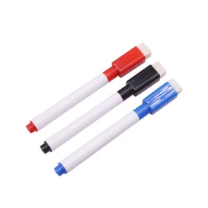 10pcs Whiteboard Marker Pens With Dry Wipe Erase Pen Eraser Lid au stock - Picture 1 of 27