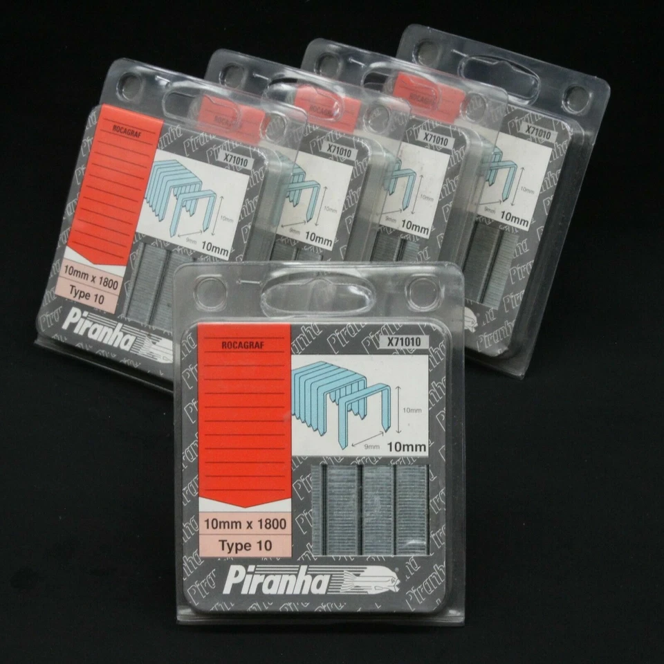 Black & Decker X71010 Type 10 Agrafes 10mm Rocagraf Roc 22 25 310 (5 Paquets) - Photo 1/1