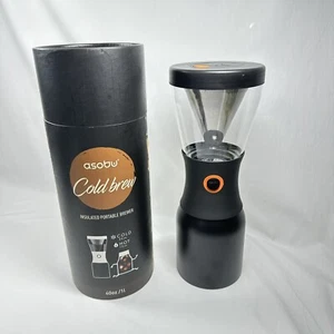 Asobu 40oz Cold Brew Insulated Portable Coffee Maker - Black - Unused Open Box - Picture 1 of 6