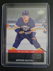 2021-22 Upper Deck #DD-4 Arthur Kaliyev - Los Angeles Kings DEBUT DATES INSERT