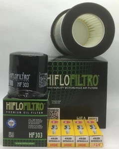 Service Kit For YAMAHA XJ900 S DIVERSION (Air / Oil Filter and 4 x Spark Plugs) - Picture 1 of 6