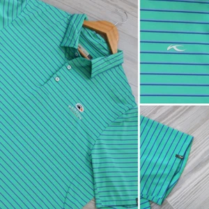 KJUS Herren 2XL grün Performance Soren Streifen Logo Stretch Golf Polo Shirt - Bild 1 von 8