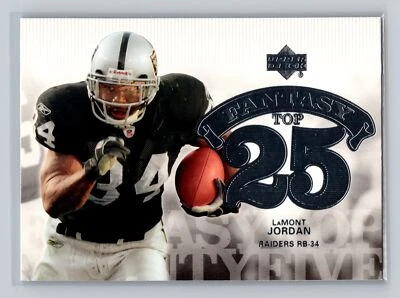 LaMont Jordan #F25-JO 2006 Upper Deck Oakland Raiders Fantasy Top 25 - Image 1 of 2