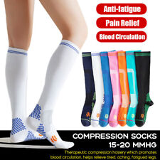 3x Wide Calf Compression Socks for Men 15-20 mmHg High Diabetic Stockings S-XXL
