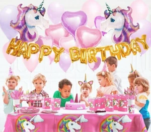 Premium Quality Unicorn Rainbow Theme Party Pack for Birthday Party Decoration - Bild 1 von 9