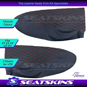 DOOR INSERT TRIMS X2 TO FIT HOLDEN VT VX VU VY VZ HEXAGON STITCH CHOOSE COLOUR - Picture 1 of 16