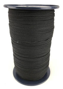 3mm Black Polyester Rope Cord x 1000 Metre Reel Marine Jewellery Sewing Drawcord - Picture 1 of 5