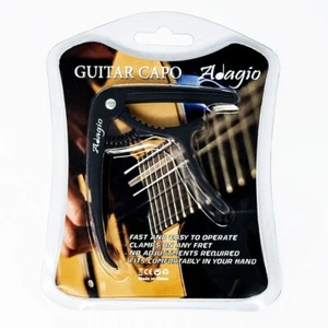 GUITAR CAPO - Adagio Pro - Black Clamp Trigger Capo Acoustic & Electric Guitars - Picture 1 of 6
