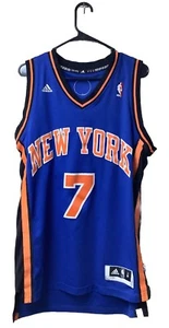 Adidas New York Knicks #7 Carmelo Anthony NBA Jersey - Size M - Blue/Orange - Picture 1 of 16