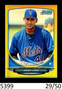 1-2013 BOWMAN CHROME GOLD REFRACTOR RAINY LARA METS /50 QTY - Picture 1 of 2