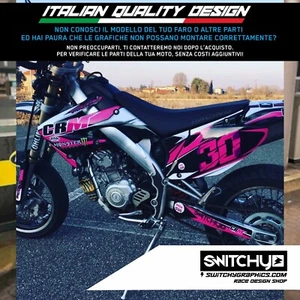 Kit Grafiche Adesivi per HM 50 CRM CRE dal 2006 al 2018 crystal motard enduro - Imagen 1 de 4
