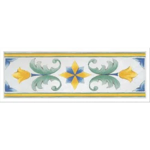 DECORO FASCIA POSILLIPO 11X34 ANTICHE RIGGIOLE NAPOLETANE SAVOIA ITALIA - Foto 1 di 1