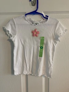 Neu mit Etikett Circo Kleinkinder weißes Blumen-T-Shirt Größe 4T - Bild 1 von 2