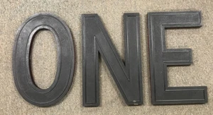 VINTAGE WAGNER 17" PLASTIC THEATER MOVIE MARQUEE SIGN LETTERS Spells "ONE" - Picture 1 of 6