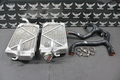 Honda CRF450R 2002 2003 OEM IZQUIERDA DERECHA ICW radiadores reforzados mangueras Mishimoto Foto 1 de 4