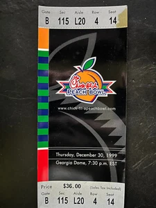 1999 Chik Fil A  Peach Bowl ticket, Clemson v. Mississippi State - Picture 1 of 2
