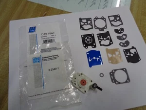 D10-WAT GENUINE WALBRO DIAPHRAM REPAIR KIT WITH 5-2540-1 PULSE VALVE PLATE - Picture 1 of 4