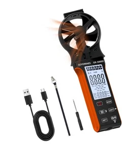 GOYERRNES Handheld Anemometer -Air Flow & Wind Speed Meter, CFM Measuring - Picture 1 of 9