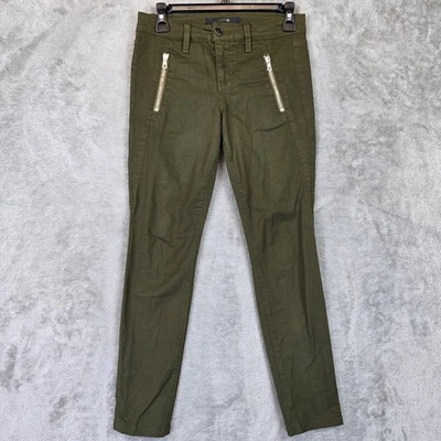 Pantalones de mezclilla Joe's para mujer 25 verdes ajustados elásticos bolsillos con cremallera ADKMLC5965 Foto 1 de 4