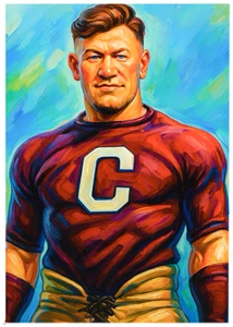 JIM THORPE * Canton Bulldogs * ACEO personalizzato * ARTE DEL CALCIO * Art Card * ATC - Foto 1 di 2