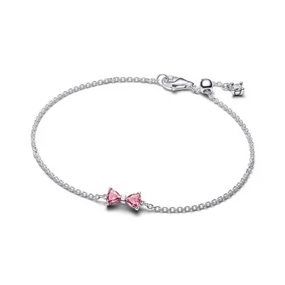 Pandora Kettenarmband Rosa Schleife Sterling-Silber 594234C01-18 cm - Bild 1 von 4