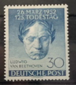 Alemania-Berlín 1952 125 Aniversario de la Muerte de Beethoven MNH valor único - Imagen 1 de 1