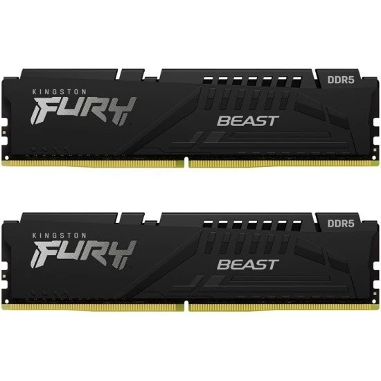 Kingston FURY Beast DIMM 64GB (2x32GB) DDR5-5600  Arbeitsspeicher - Schwarz... - Bild 1 von 1
