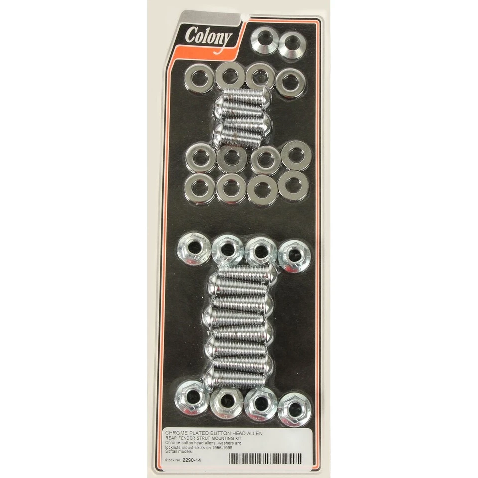 Kit de montaje de puntal de guardabarros Allen cabeza de botón Colony - 2290-14 Foto 1 de 1