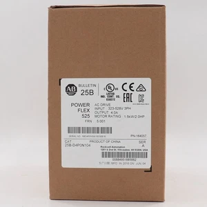 New AB Allen-Bradley 25B-D4P0N104 PowerFlex 525 1.5kW 2Hp AC Drive - Picture 1 of 2