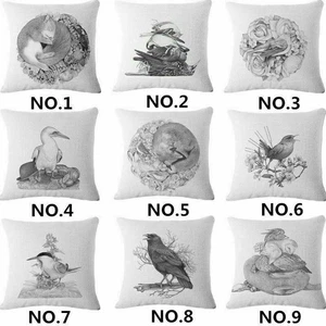 Decor Cushion 18" Cotton Home Sofa Cover Throw Animal Linen Fashion Pillow - Picture 1 of 21