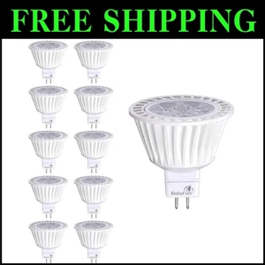 Energy-Saving 10-Pack MR16 LED Bulbs, 50W Replacement, Soft White Light, 3000K - Picture 1 of 9