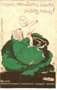 Carte postale ancienne aux enfants de France commission américaine 1917 - Picture 1 of 2