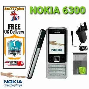 New Nokia 6300 Unlocked Classic Silver Camera Bluetooth Phone WARRANTY+Free Post - Picture 1 of 3