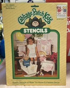 1984 Cabbage Patch Stencils - # 26602 “Ain’t She Sweet " Sealed - Picture 1 of 2