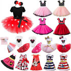 Baby Girls Kid Minnie Mouse Birthday Party Dress Up Tutu Dresses Fancy Costumes_