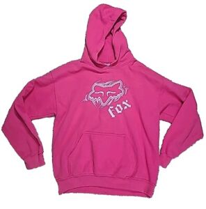 Fox Racing Hoodie Women’s Medium Pink Sweater Sweatshirt Motocross Vintage Y2K